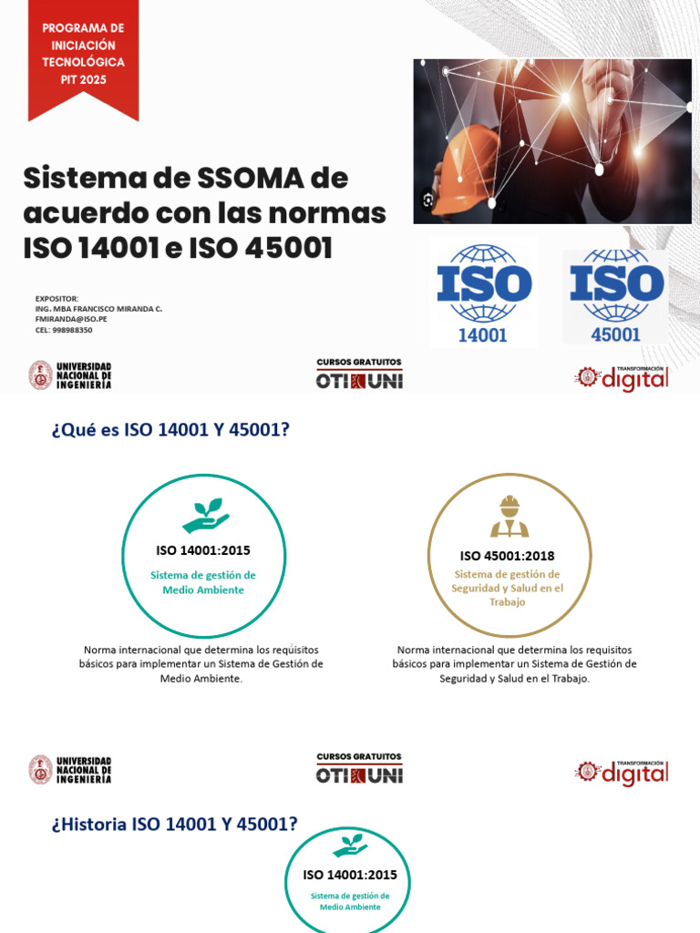 Cursos Gratuitos: ISO 14001 y 45001 | PDF