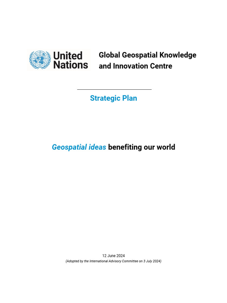 Global Geospatial Centre Strategic Plan | PDF | Strategic Planning ...