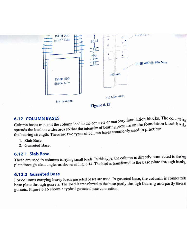 Column Bases - Slab Base | PDF