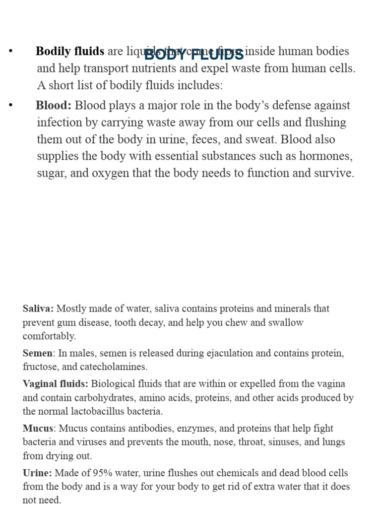 Understanding Body Fluids and Composition | PDF | Anatomy | Physiology