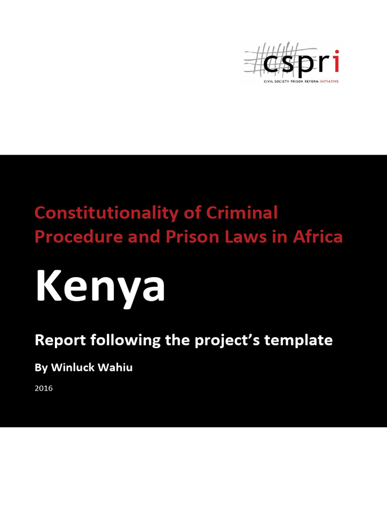 Constitutionality of Criminal Laws in Kenya | PDF | Arrest | Bail
