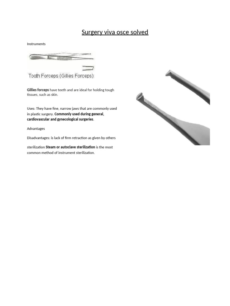 Surgical Instruments and Their Uses | PDF | Surgical Suture | Clinical ...
