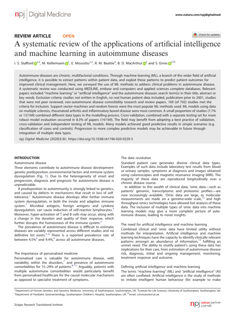 A Systematic Review of The Applications of Artificial Intelligence and ...