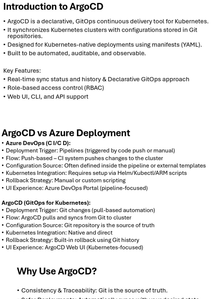 ArgoCD: GitOps for Kubernetes Deployments | PDF