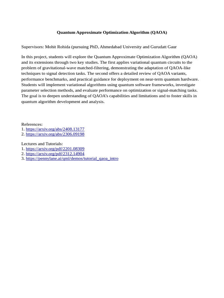 Exploring Quantum Approximate Optimization | PDF