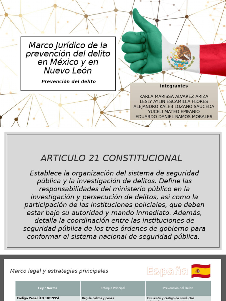 Marco Jurídico de La Prevención Del Delito | PDF | Crímenes | Crimen y ...