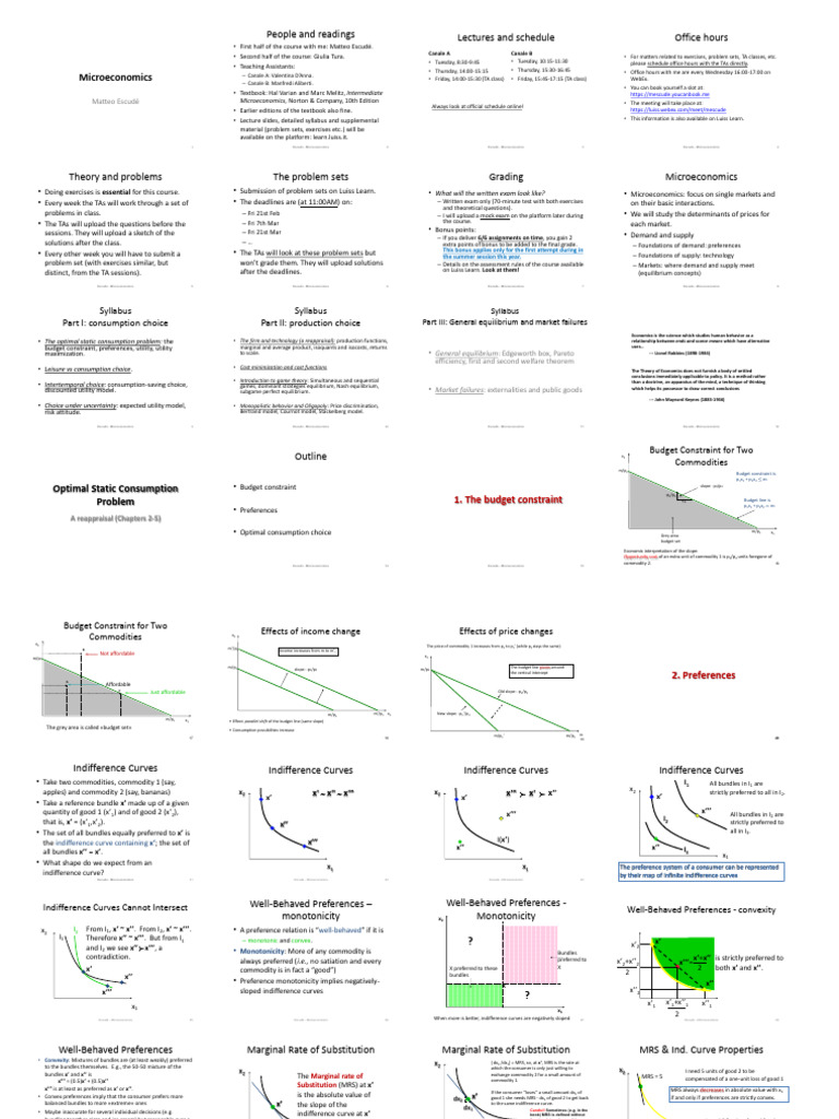 Microeconomics Course Overview and Syllabus | PDF | Utility ...