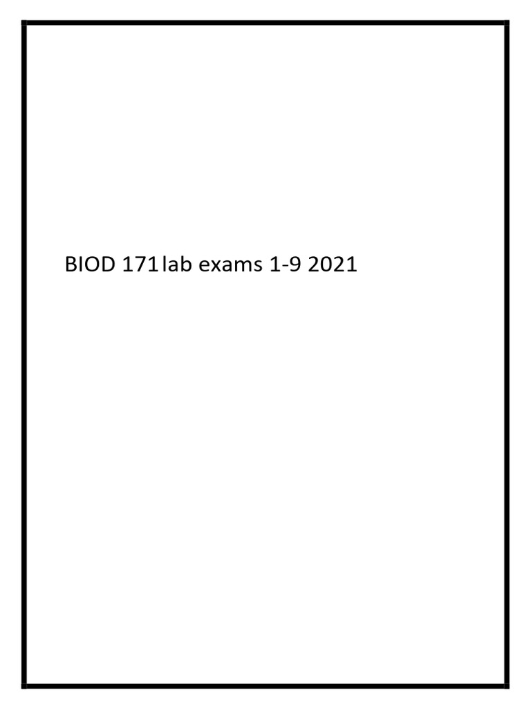BIOD 171 Lab Exam Summary 2021 | PDF | Gram Positive Bacteria | Bacteria