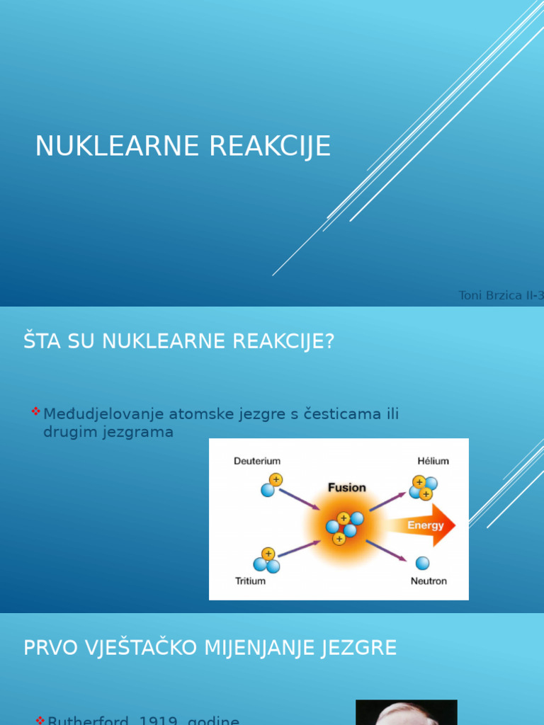 Nuklearne ReakcijeTB | PDF