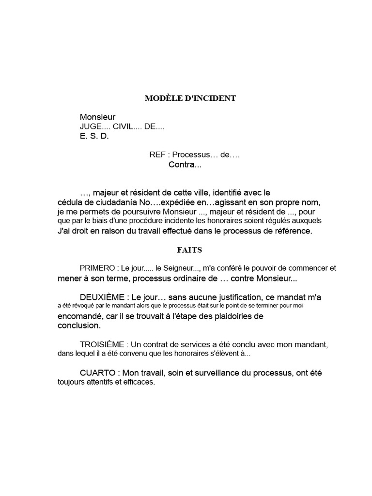 Demande de régularisation d'honoraires avocat | PDF | Justice | Crime ...