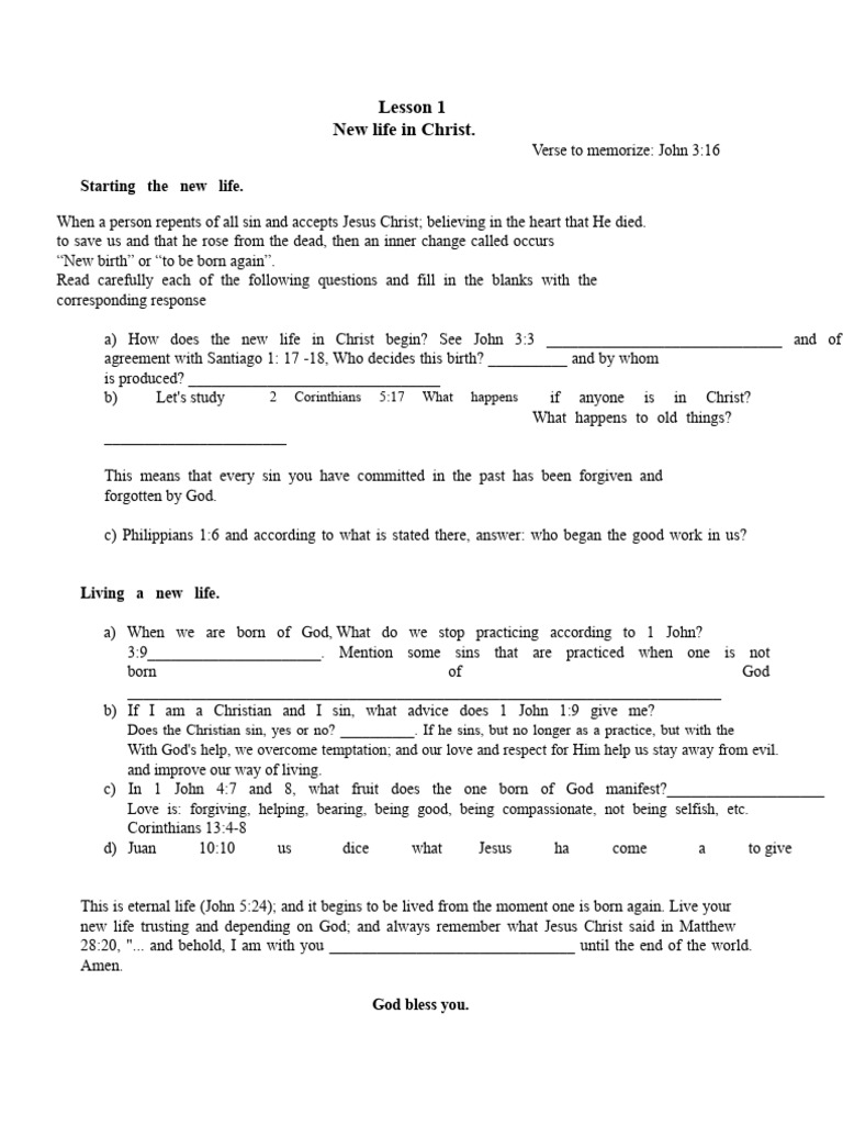 New Life and Salvation in Christ | PDF | Baptism | Jesus