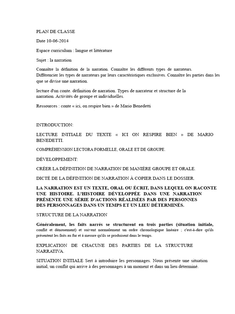 Comprendre la narration et ses narrateurs | PDF