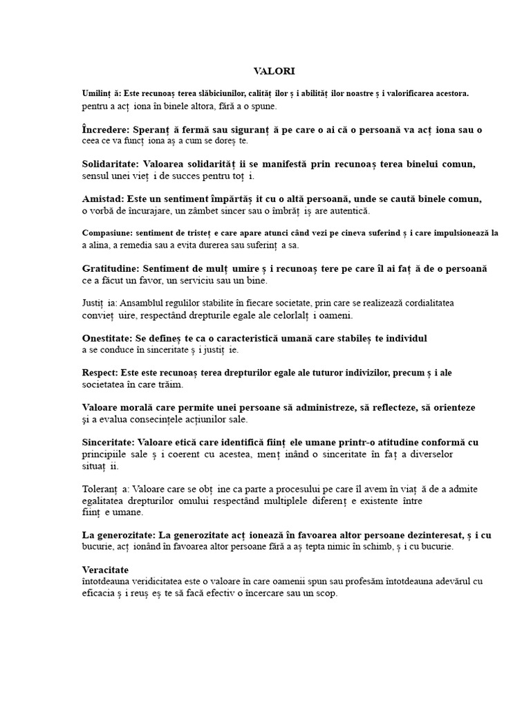 30 Valori | PDF