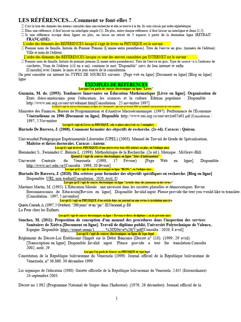 Guide des Références en Recherche | PDF | Blog | l'Internet
