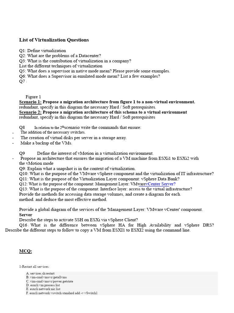 List of Virtualization Questions | PDF | Virtual Machine | Virtualization
