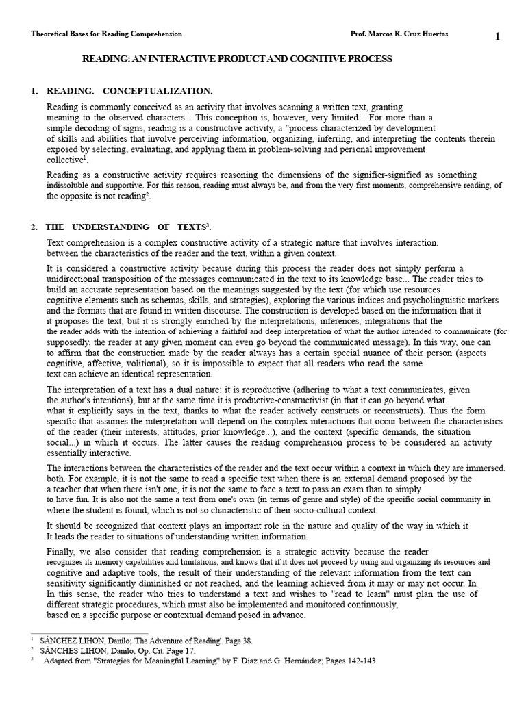Foundations of Reading Comprehension | PDF | Reading Comprehension ...