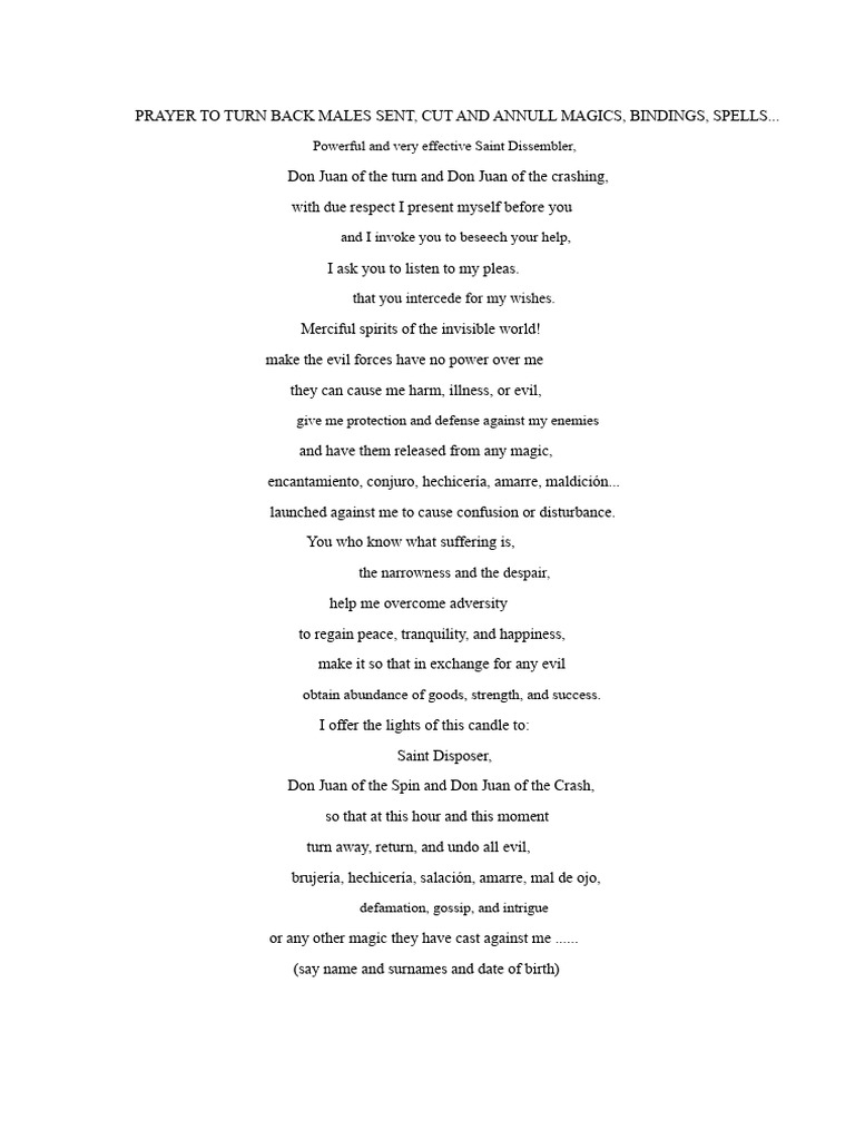 Prayer for Protection and Cleansing | PDF | God The Father | Lord's Prayer