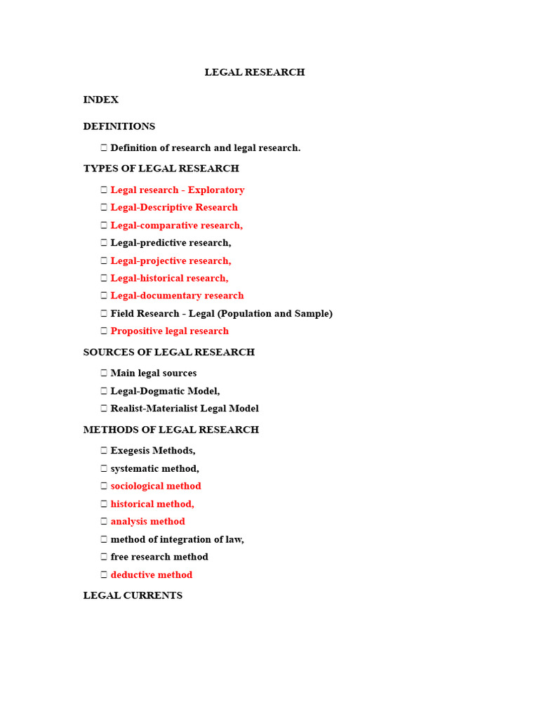 Types and Methods of Legal Research | PDF | Positivism | Marxism