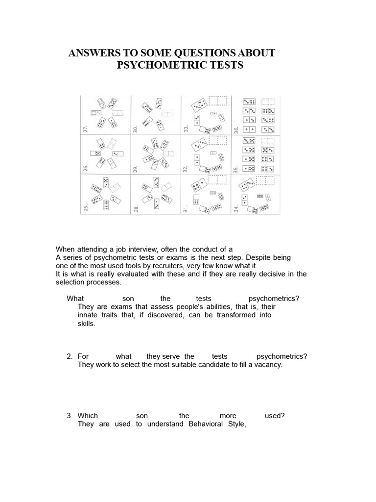 Understanding Psychometric Tests in Hiring | PDF | Psychometrics | Job ...