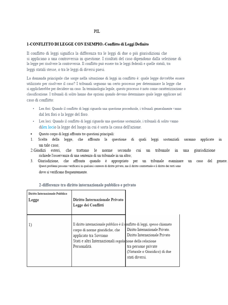 Diritto Internazionale Privato | PDF