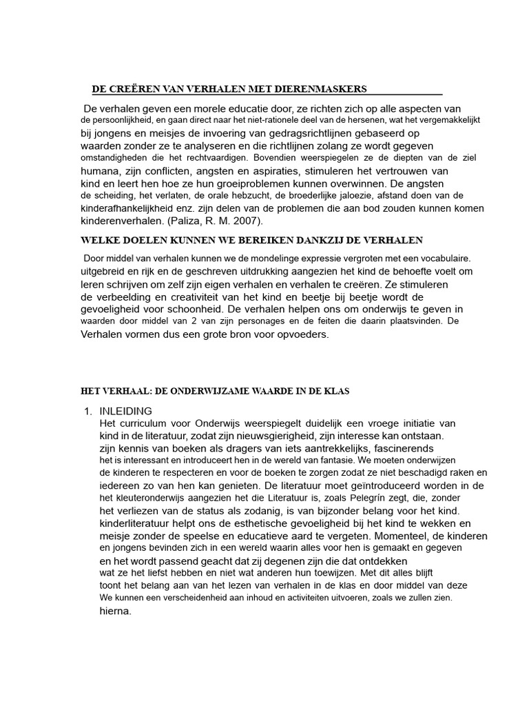 De Verhalen Rapport | PDF