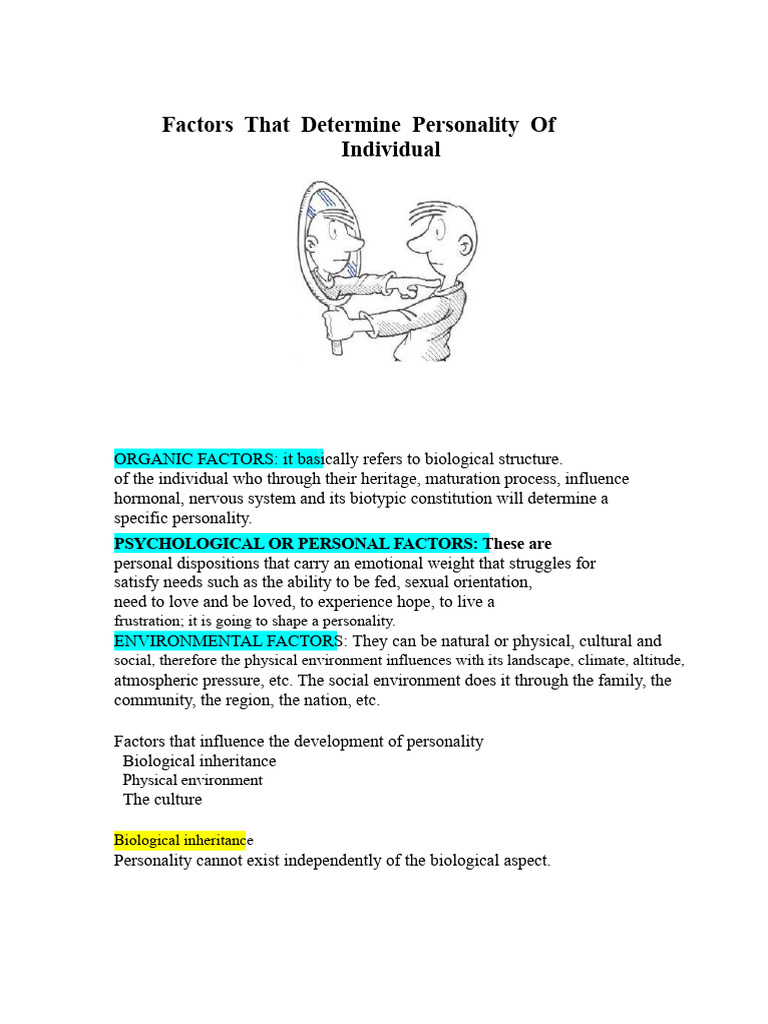 Key Factors Shaping Individual Personality | PDF | Instinct | Affect ...