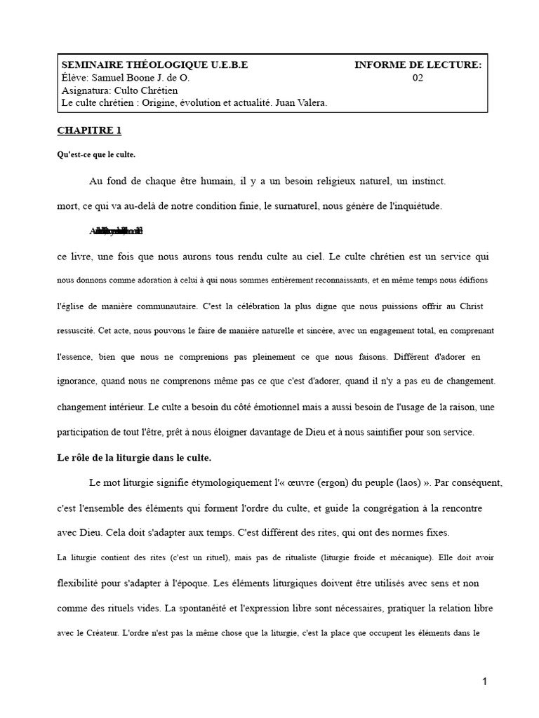 Comprendre le culte chrétien aujourd'hui | PDF | Liturgie | Dieu