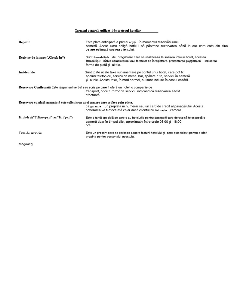 Coduri Pentru Hotelerie | PDF
