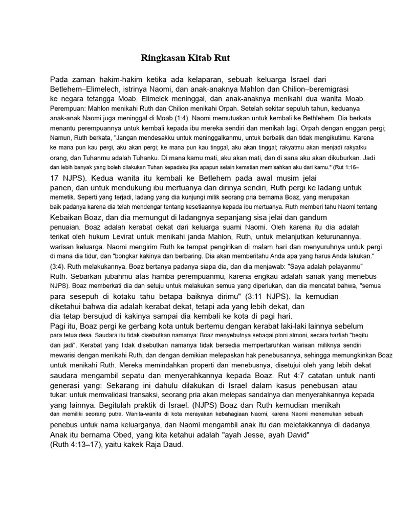 Ringkasan Kitab Rut | PDF