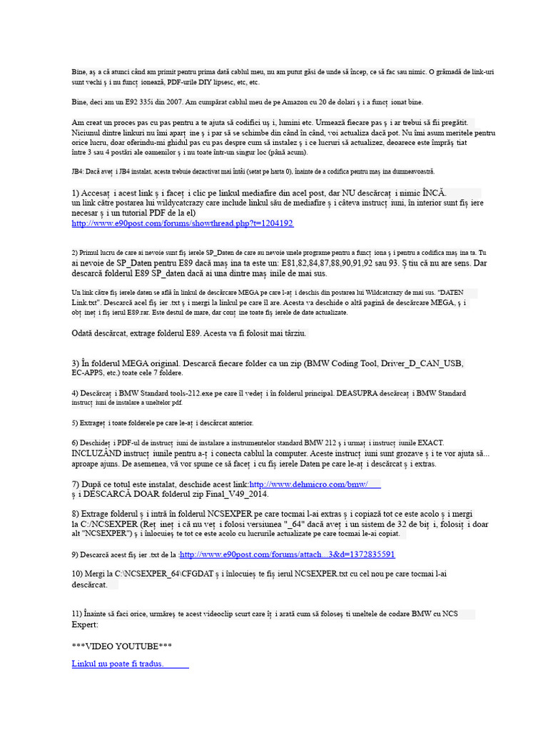 Ghid de Codare BMW | PDF
