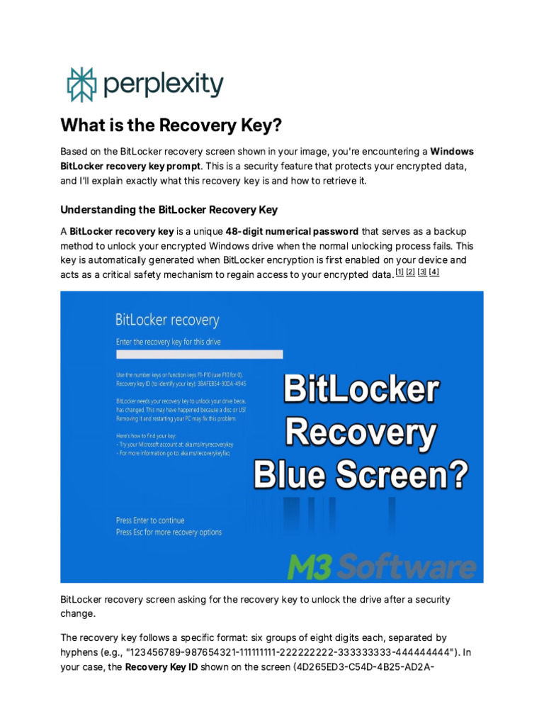 Understanding BitLocker Recovery Keys | PDF | Encryption | Software