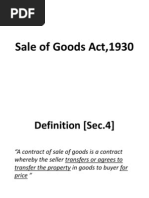 Sale of Goods Act,1930