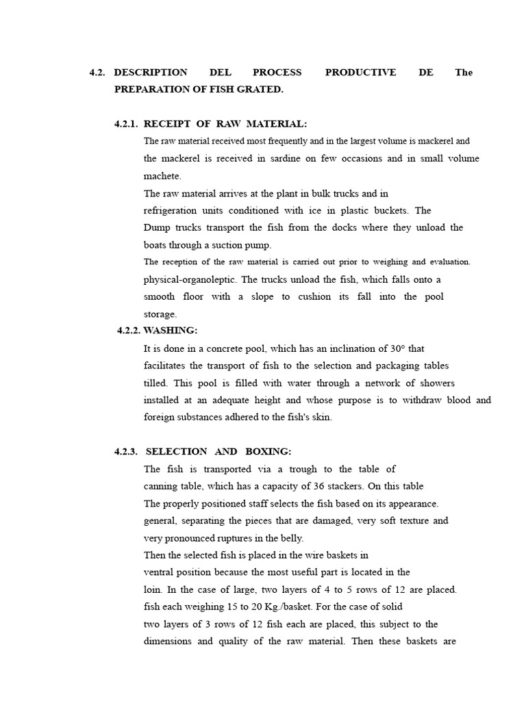 Preparation of Grated Fish | PDF