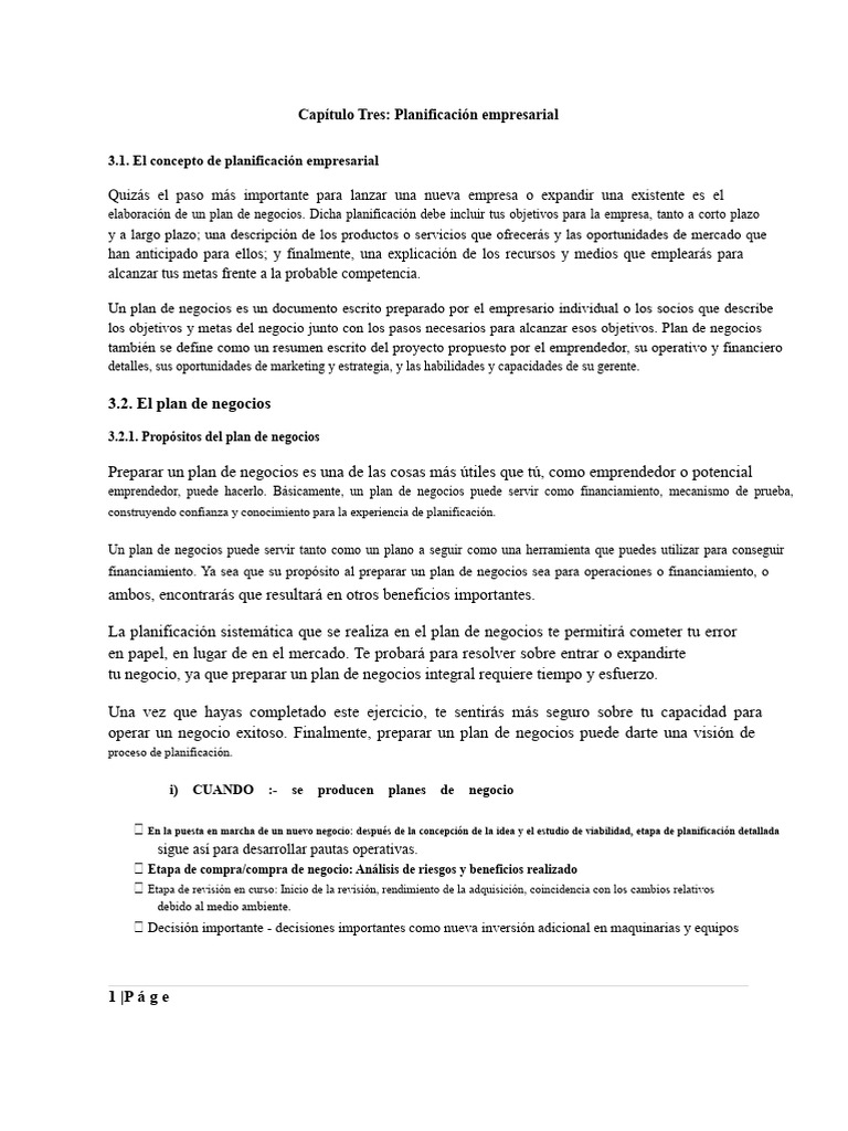 Guía para Crear un Plan de Negocios | PDF | Plan de negocios | Business
