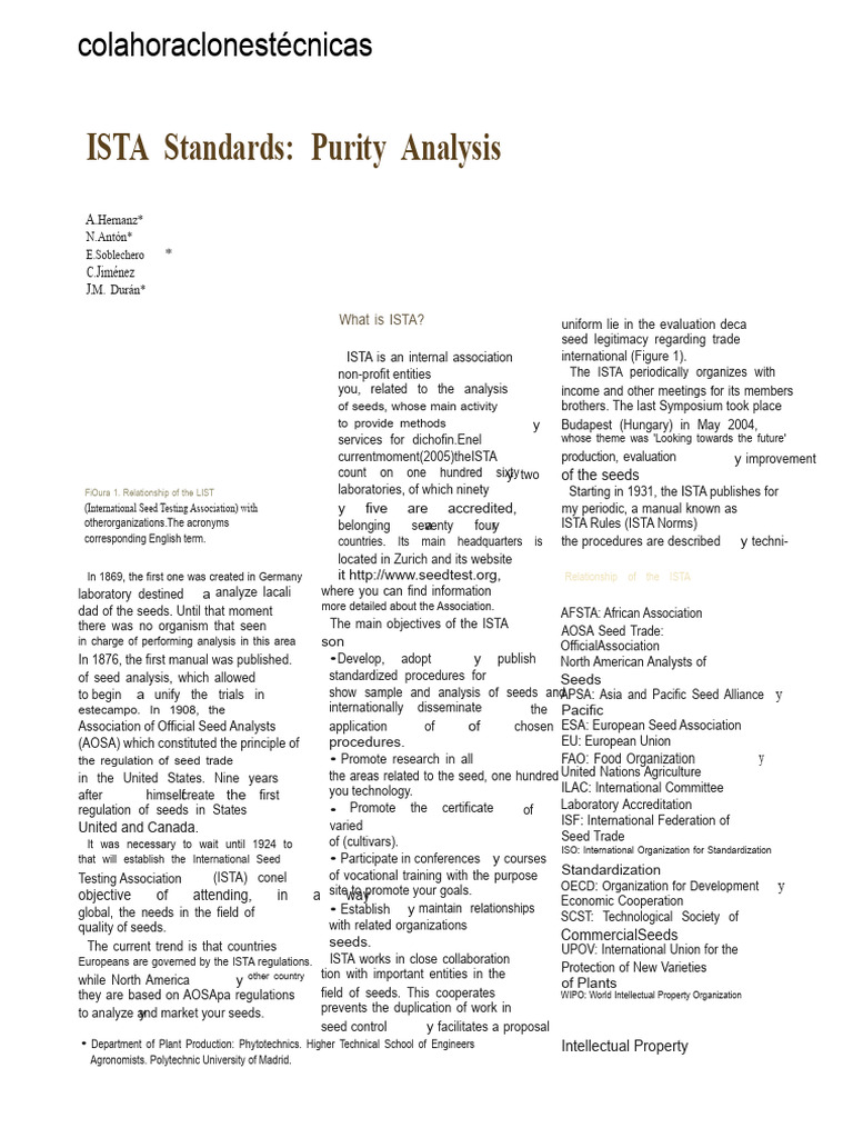 ISTA Purity Analysis Techniques Guide | PDF | Plants