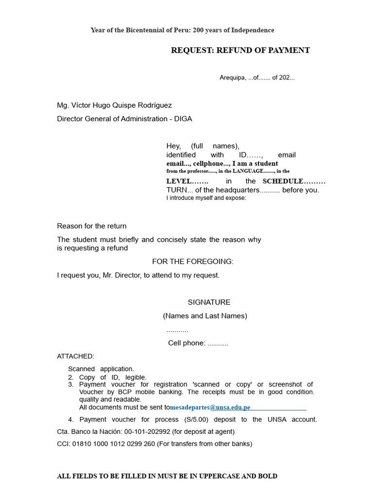 Request Return Say 2021 | PDF