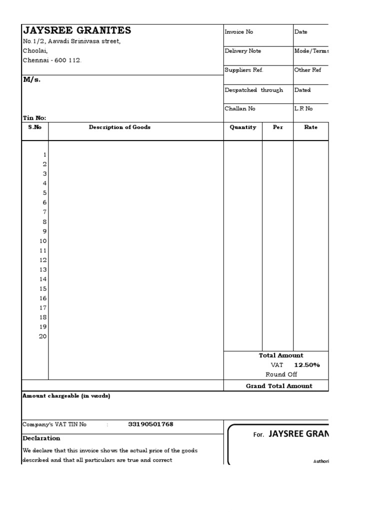 Jaysree Granites: No.1/2, Aavadi Srinivasa Street, Choolai, Chennai ...