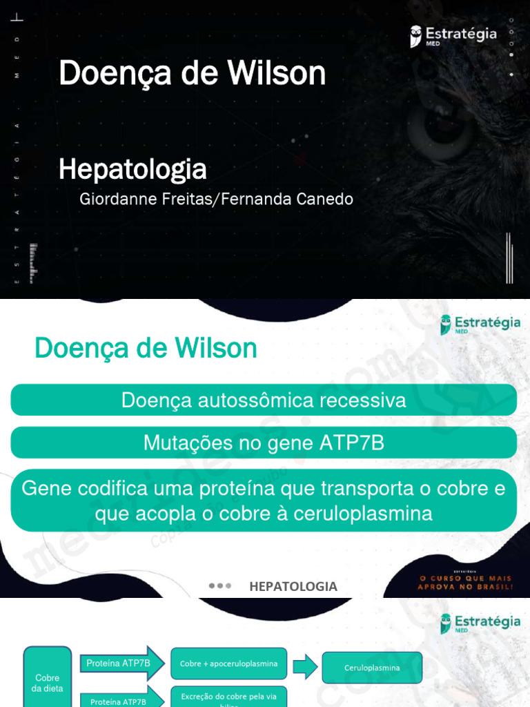 Doença de Wilson: Causas e Sintomas | PDF | Bile | Remédio