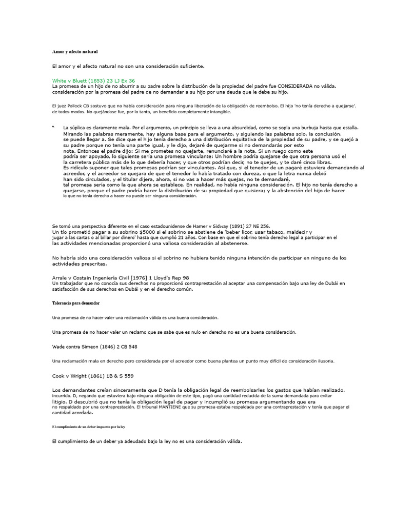 Consideración - Amor y Afecto Natural | PDF