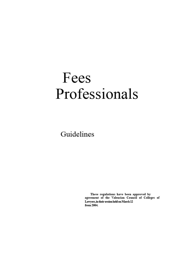 ICA Castellón Fee Regulations | PDF | Lawyer | Lawsuit