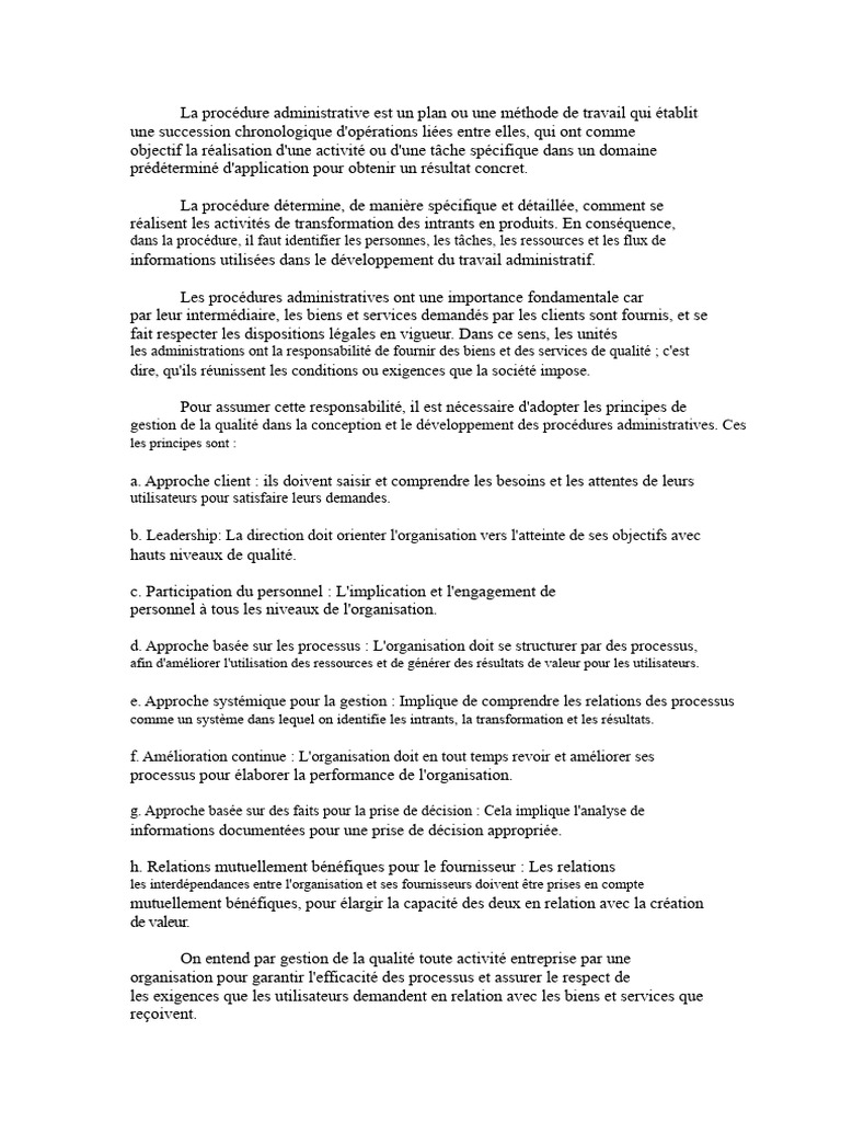 Guide des procédures administratives efficaces | PDF | Management de la ...