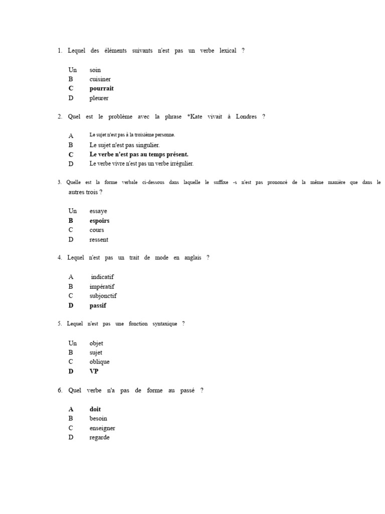 Structure des verbes en anglais | PDF | Verbe | Phrase