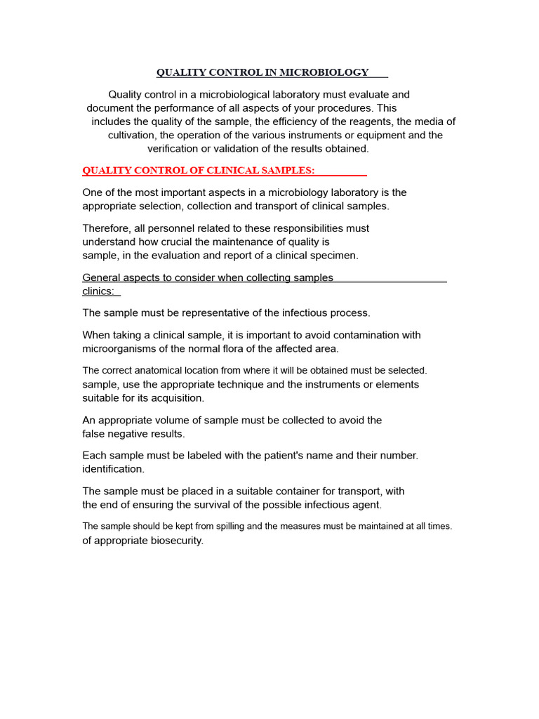 Microbiology Quality Control Guidelines | PDF | Staining | Microbiology
