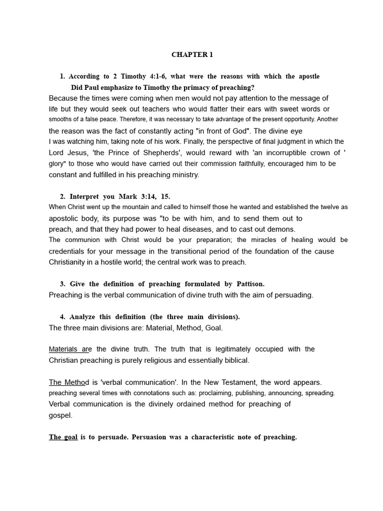 The Importance of Preaching in Ministry | PDF | Sermon | Homiletics