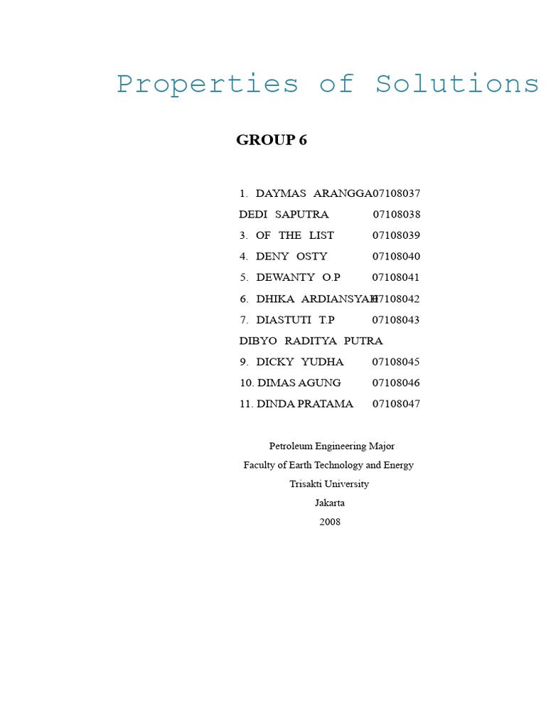 Properties of Solutions Explained | PDF | Solvation | Solubility