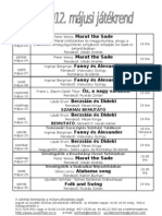 Az Újvidéki Színház 2012 májusi játékrendje