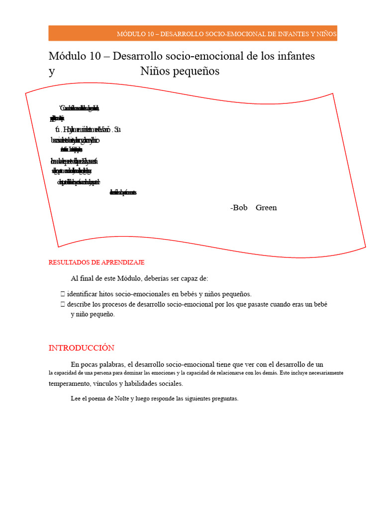 Desarrollo Socio-Emocional en Niños | PDF | Las emociones | Temperamento
