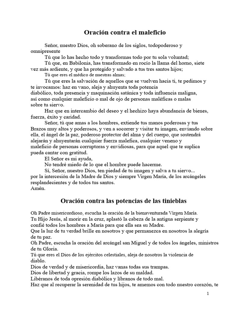 Oraciones de Liberación y Sanación | PDF | María, madre de Jesús | Oración