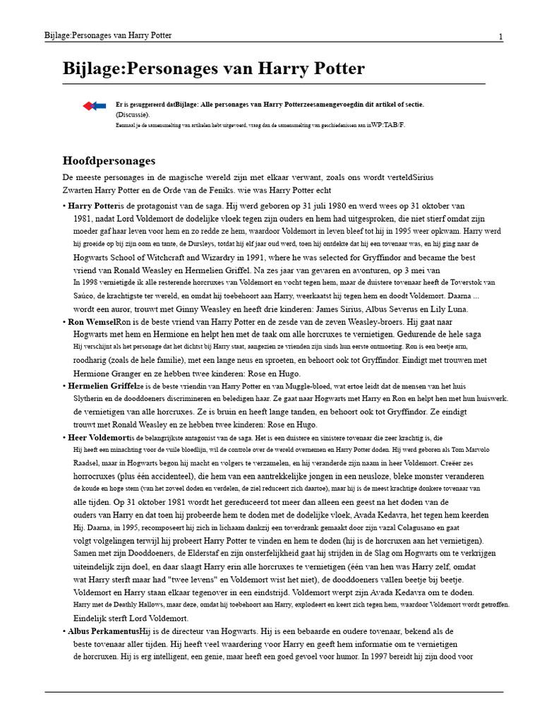 Personages Harry Potter | PDF, image size:768x1024