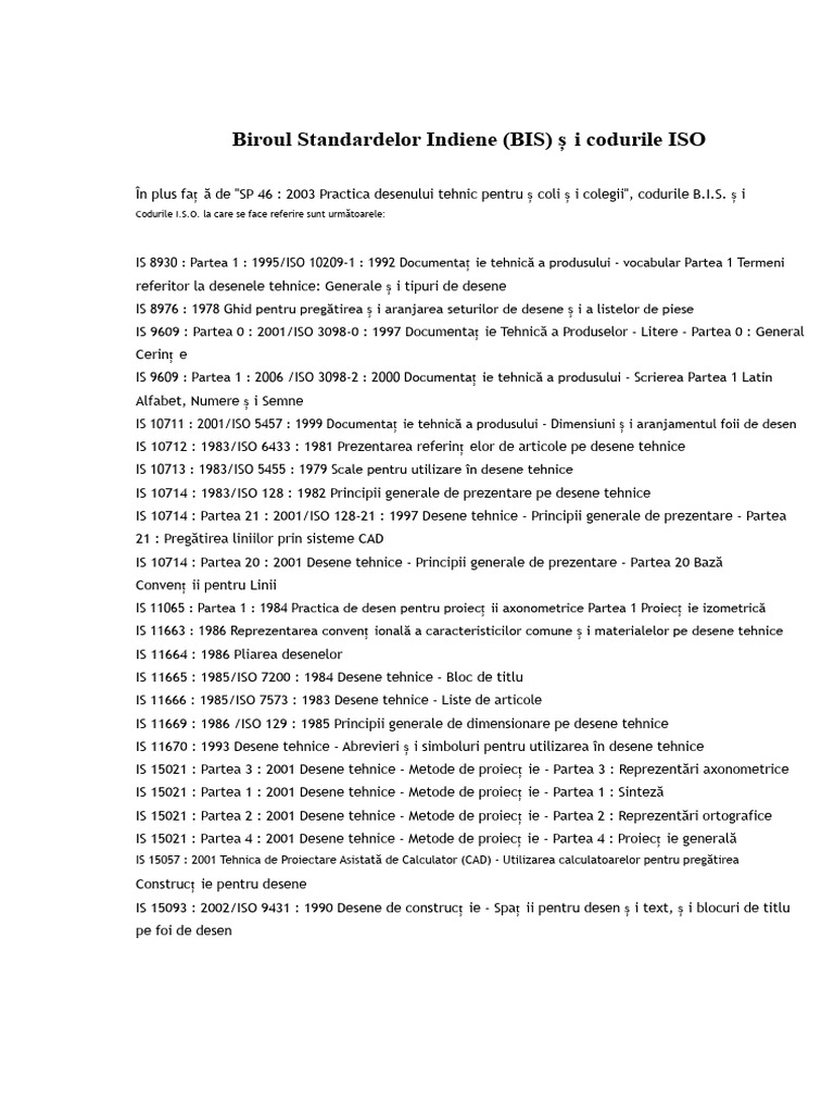 Coduri BIS Și ISO | PDF
